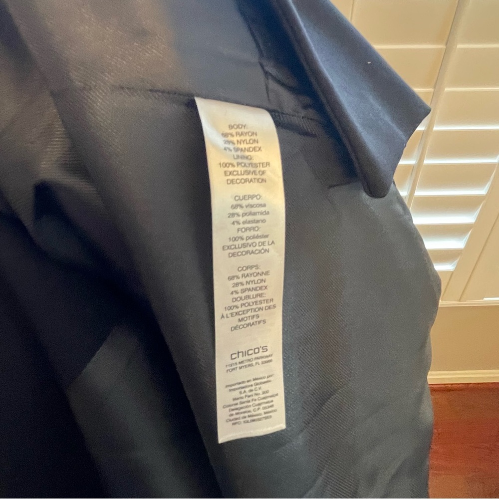 Chico's Black Blazer with Gold Embellishments - Picture 8 of 11